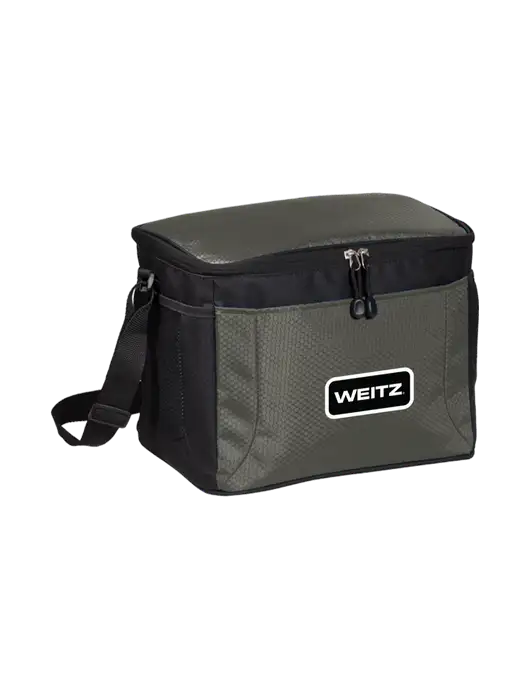 12 Can Grey/Black Cube Cooler w/Weitz Logo