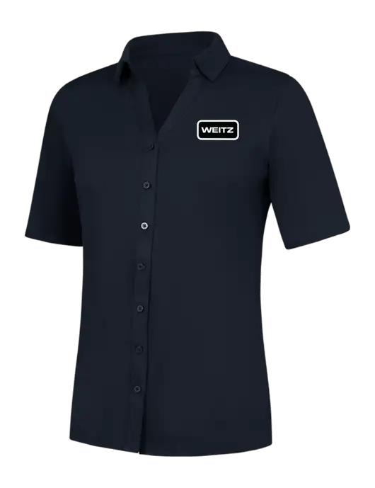 Womens Navy City Stretch Top w/Weitz Logo