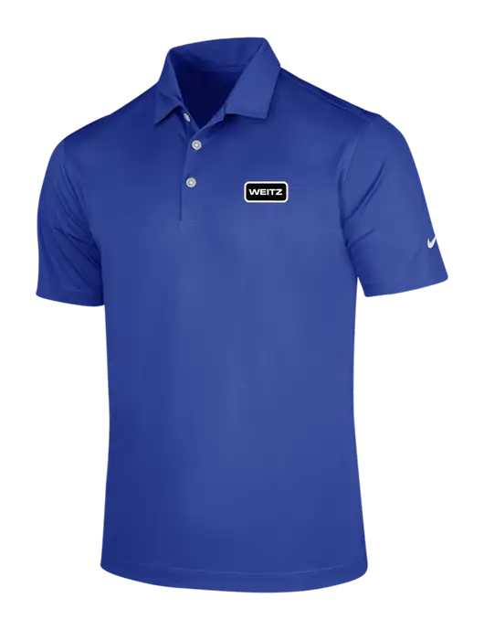 NIKE Dark Royal Dri-Fit Vertical Mesh Polo w/Weitz Logo