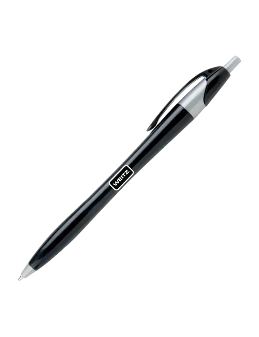 Novella Black/Silver Corporate Pen - Blue Ink w/Weitz Logo