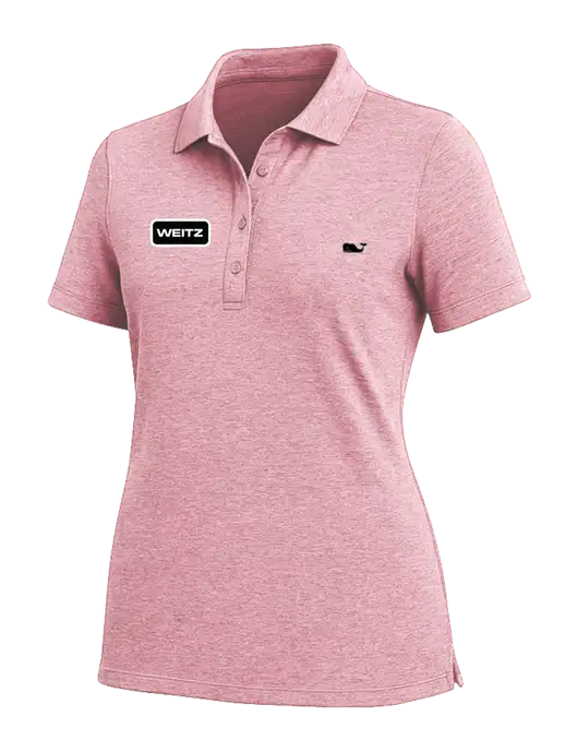 Vineyard Vines Womens Dusty Rose Edgartown Pique Polo w/Weitz Logo