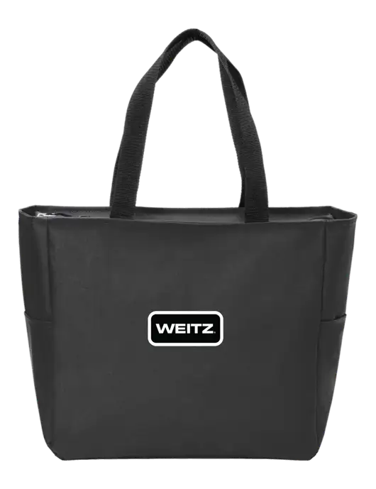 Everyday Black Zip Tote  w/Weitz Logo