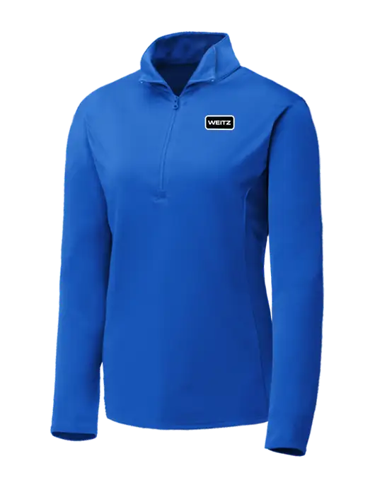 Dark Royal Womens Posicharge Competitor ¼ Zip Pullover w/Weitz Logo