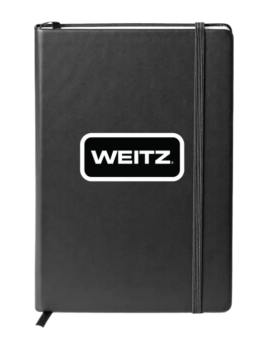 Neoskin Black Hard Cover Journal 5.75 x 8.375 w/Weitz Logo