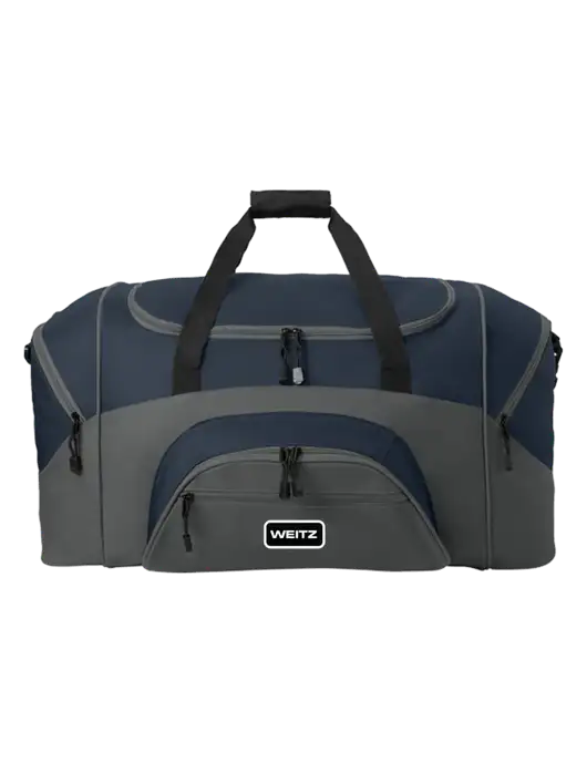 Standard Colorblock Navy/Dark Grey Sport Duffel w/Weitz Logo