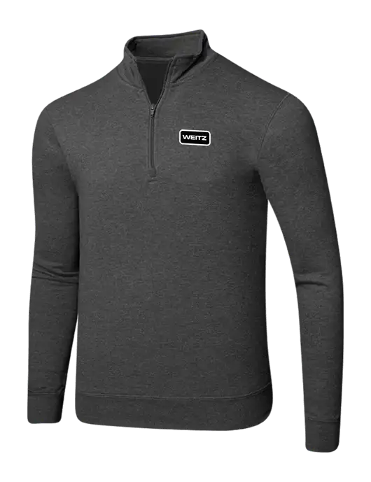 Dark Heather Grey 8.5 oz Ring Spun 1/4 Zip Pullover Sweatshirt w/Weitz Logo