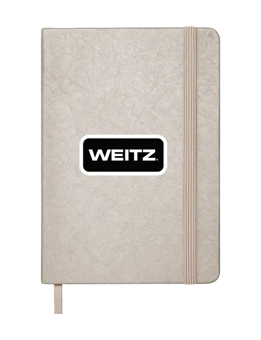 Granite Light Grey Hardcover Journal, 5.62 X  8.37 w/Weitz Logo