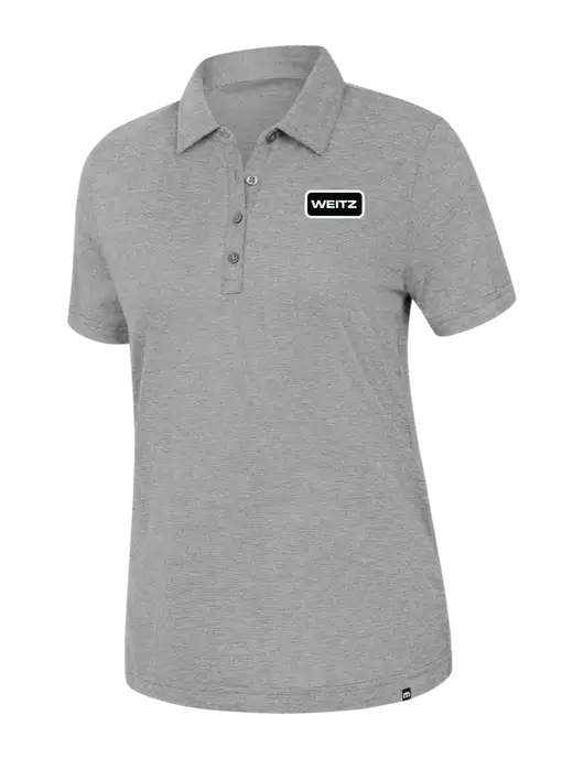 TravisMathew Womens Light Grey Heather Sunnyvale Polo w/Weitz Logo