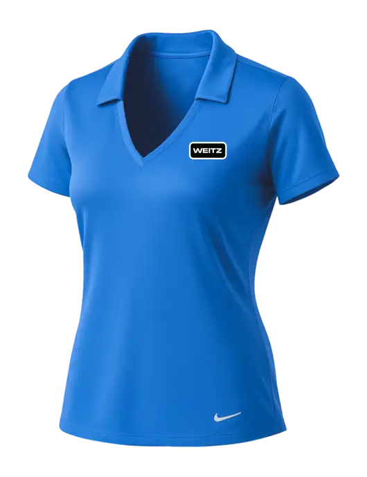 NIKE Carolina Blue Womens Dri-Fit Vertical Mesh Polo w/Weitz Logo