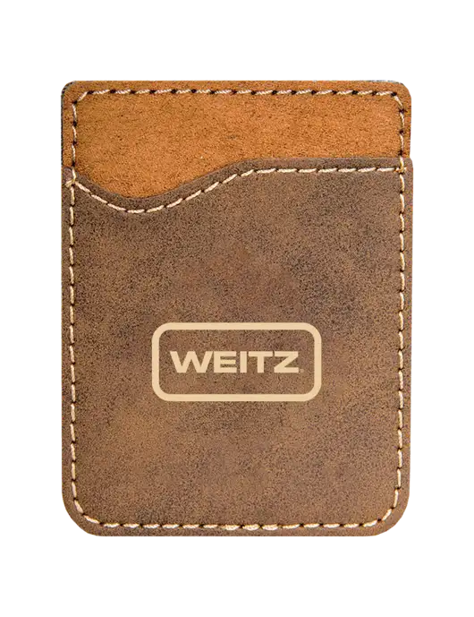 Rustic Laserable Leatherette Phone Wallet w/Weitz Logo