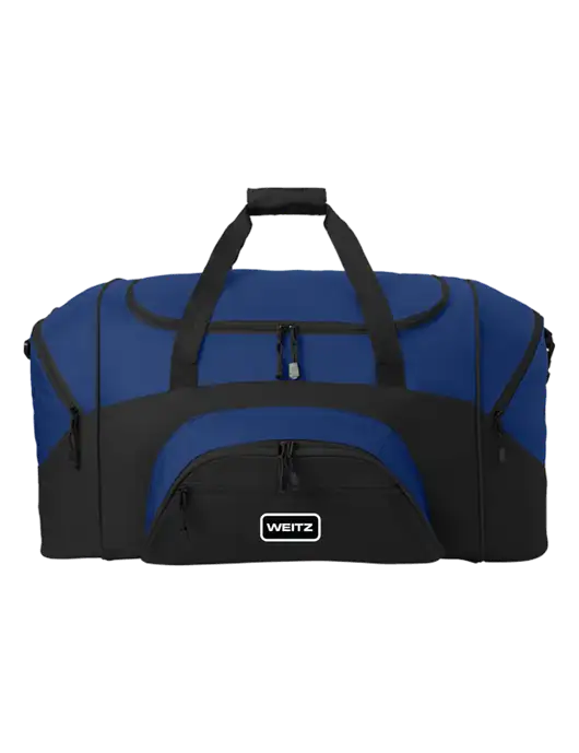 Standard Colorblock Royal/Black Sport Duffel w/Weitz Logo