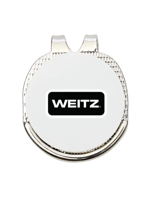Antique Silver Hat Clip w/Golf Ball Marker w/Weitz Logo