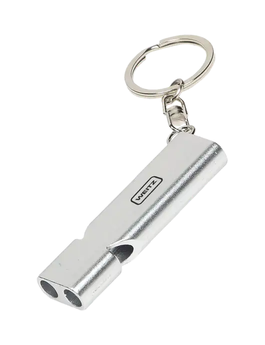 Quick Alert Silver Safety Whistle w/Weitz Logo