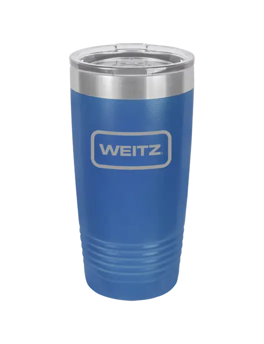 Polar Camel 20 oz Powder Coated Royal Vacuum Insulated Tumbler w/Weitz Logo
