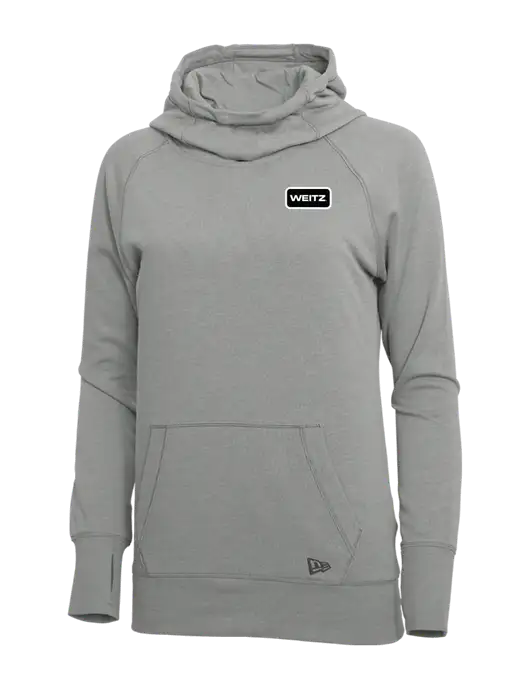 New Era Shadow Grey Heather Womens Tri-Blend Fleece Pullover Hoodie w/Weitz Logo