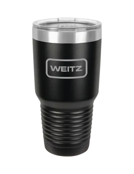 Polar Camel 30 oz Powder Coated Black Vacuum Insulated Tumbler w/Weitz Logo