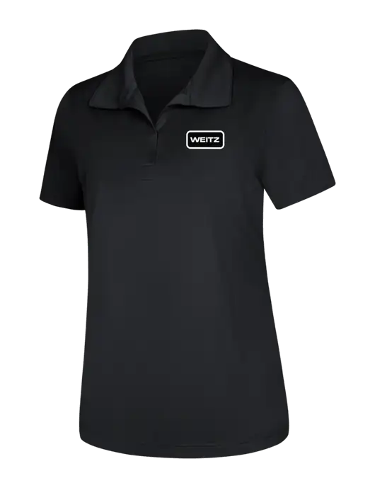 Womens Black Micropique Sport-Wick Polo w/Weitz Logo