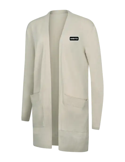 Mercer+Mettle Womens Ivory Open Front Cardigan Sweater w/Weitz Logo