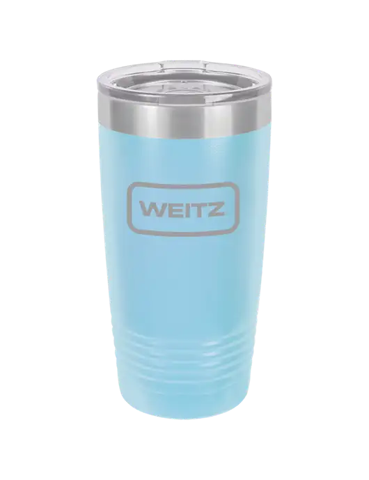 Polar Camel 20 oz Powder Coated Light Blue Vacuum Insulated Tumbler w/Weitz Logo