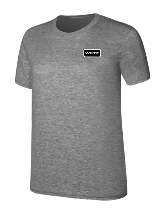 Womens Ring Spun Light Grey Heather 4.5 oz T-Shirt w/Weitz Logo