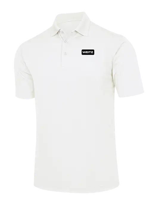 White Micropique Sport-Wick Polo w/Weitz Logo