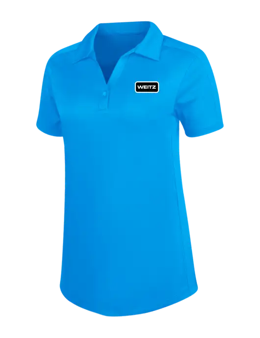 Womens Sapphire Blue Diamond Jacquard Polo w/Weitz Logo