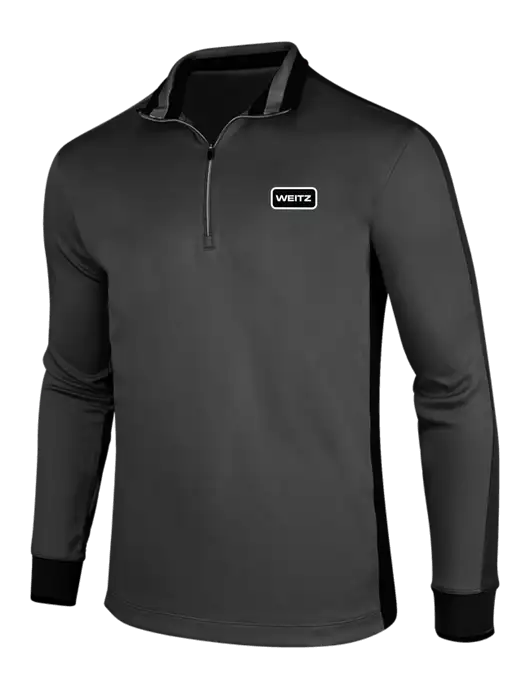 NIKE Anthracite Heather/Black Dry-Fit 1/2 Zip Cover-Up w/Weitz Logo