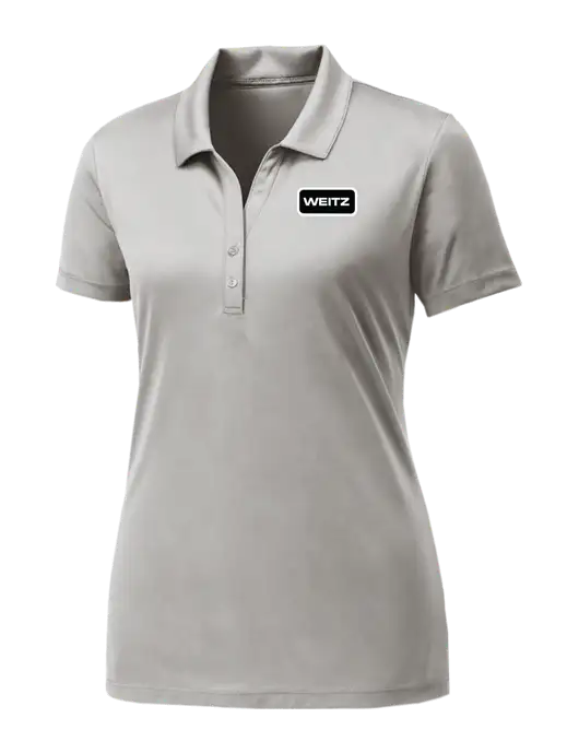 Womens Very Light Grey PosiCharge Competitor Polo w/Weitz Logo