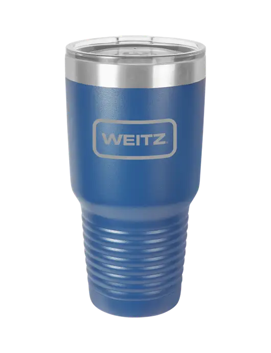 Polar Camel 30 oz Powder Coated Royal Vacuum Insulated Tumbler w/Weitz Logo