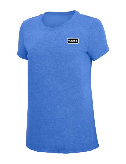 Womens Simply Soft Royal Frost 4.5oz  Poly/Combed Ring Spun Cotton T-Shirt w/Weitz Logo