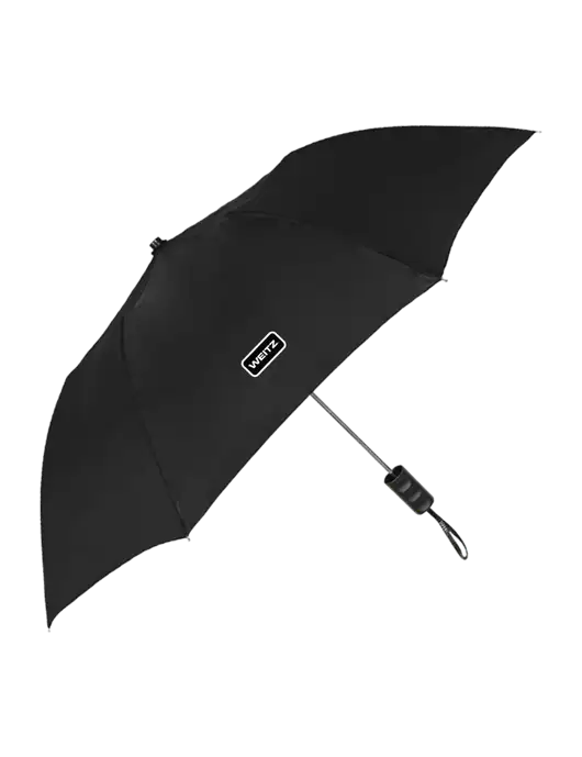 Black 42" Folding Umbrella  w/Weitz Logo