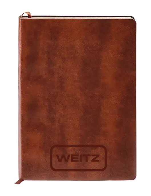 Fabrizio Brown Soft Cover 5.75 x 8.125 Journal w/Weitz Logo