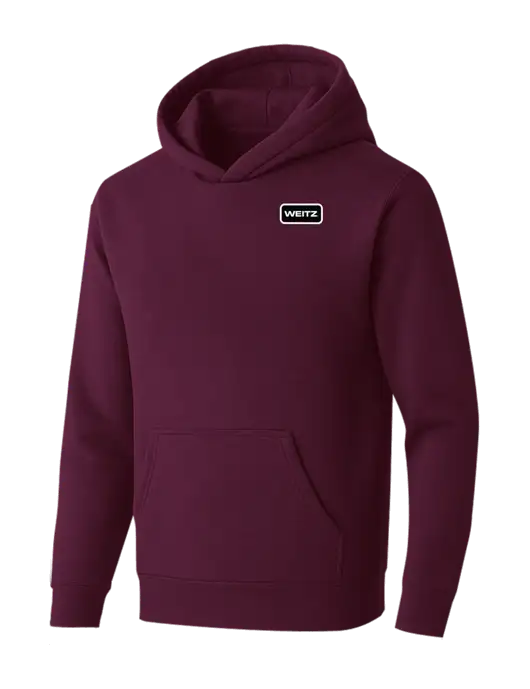BELLA+CANVAS Maroon Sponge Fleece Pullover Hoodie w/Weitz Logo