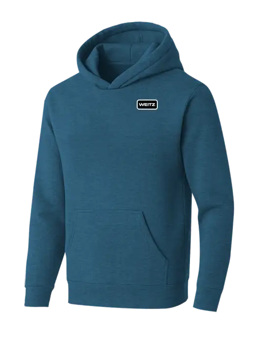 BELLA+CANVAS Heather Deep Teal Sponge Fleece Pullover Hoodie w/Weitz Logo