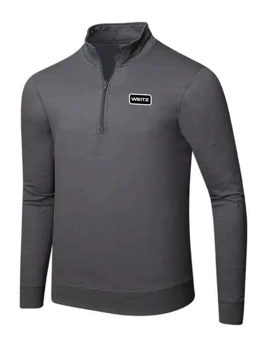 Charcoal 8.5 oz Ring Spun 1/4 Zip Pullover Sweatshirt w/Weitz Logo