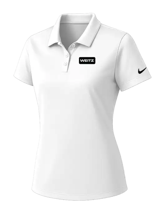 Nike Womens White Dry Essential Solid Polo w/Weitz Logo