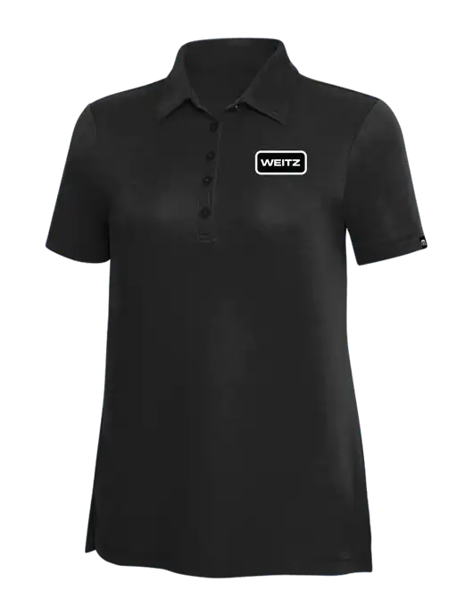 TravisMathew Black Solid Womens Oceanside Polo w/Weitz Logo