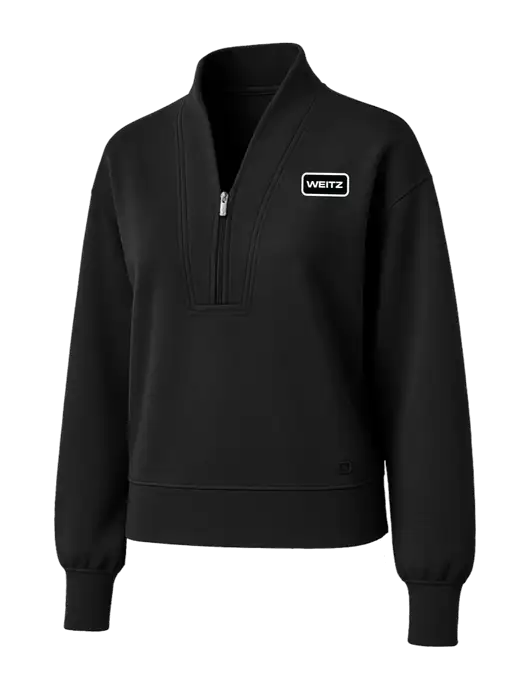 OGIO Womens Black Transcend 1/4-Zip w/Weitz Logo