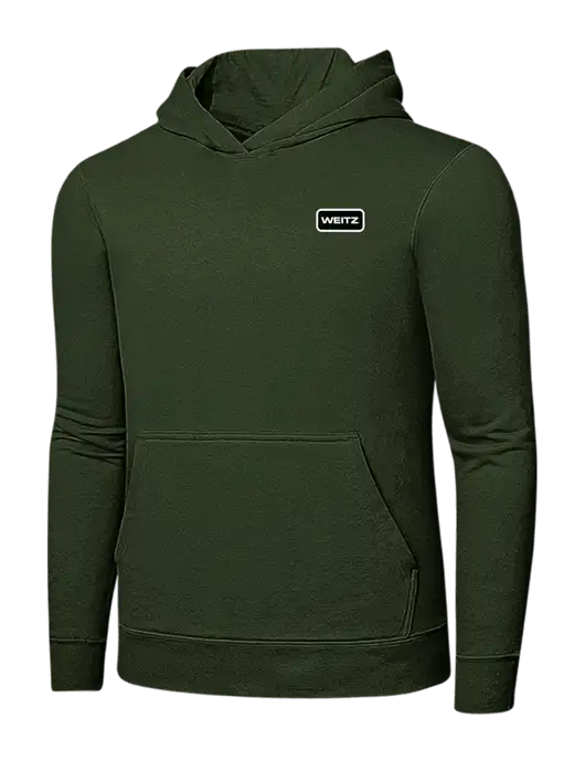 Very Dark Olive 7.8 oz Ring Spun Hooded Sweatshirt w/Weitz Logo