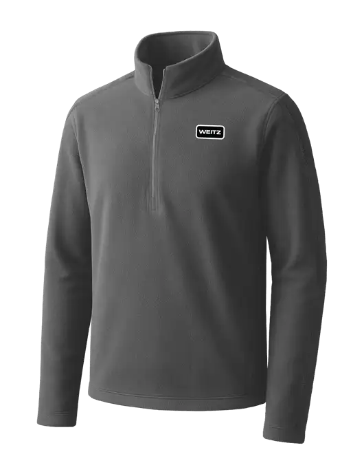 Medium Grey Microfleece 1/2 Zip Pullover w/Weitz Logo