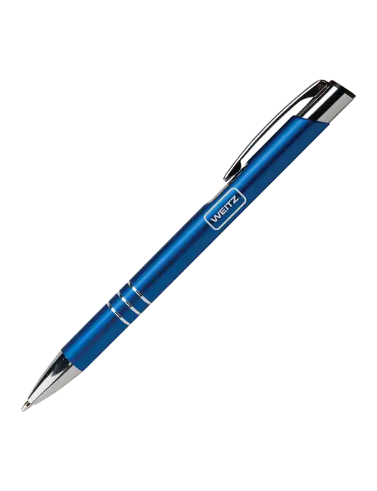 Laurent Blue Pen - Black Ink w/Weitz Logo