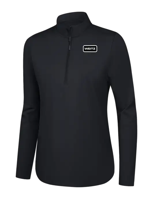  Womens Black C-FREE Double Knit 1/4-Zip w/Weitz Logo
