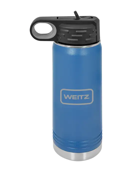 Polar Camel 20 oz Powder Coated Royal Vacuum Insulated Water Bottle w/Weitz Logo