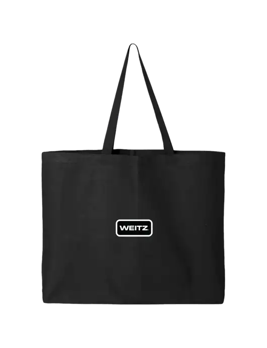 Sturdy Canvas Black Tote w/Weitz Logo