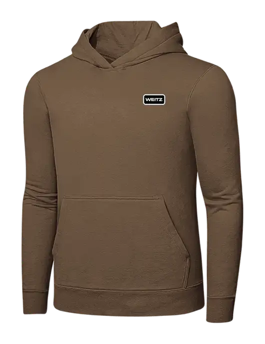 Medium Brown 7.8 oz Ring Spun Hooded Sweatshirt w/Weitz Logo