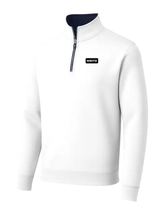 Fairway & Greene Caves Quarter-Zip Tech White Pullover w/Weitz Logo