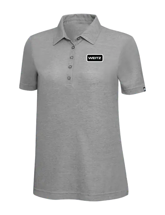 TravisMathew Grey Heather Womens Oceanside Polo w/Weitz Logo