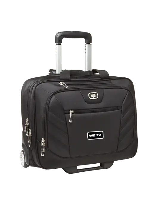 OGIO Black Lucin Wheeled Briefcase w/Weitz Logo