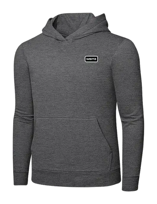 Graphite Heather 7.8. oz Ring Spun Hooded Sweatshirt w/Weitz Logo