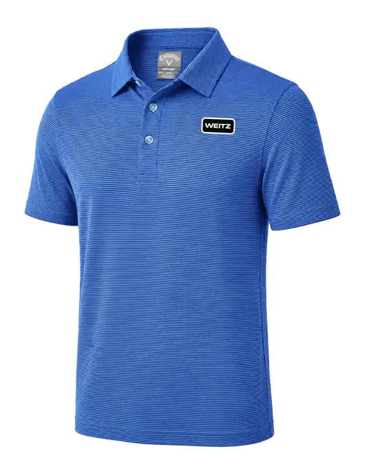Callaway Royal Blue Fine Line Stripe Polo w/Weitz Logo